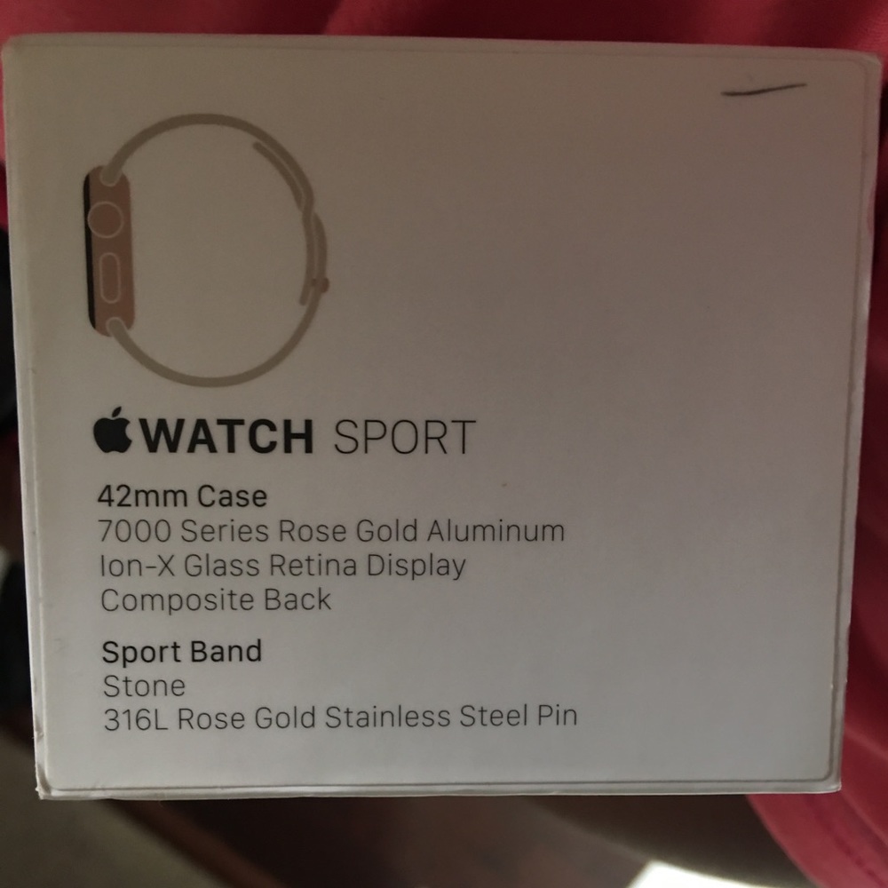 Gen 1 Apple I Watch 42 mm rose gold stone sport